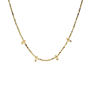 LAZY CIRCLES懒洋洋彩石项链女夏季叠戴天然石细巧闪光精致锁骨链