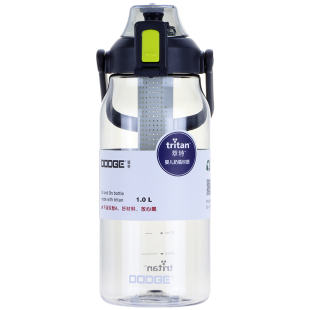道奇运动水杯tritan茶水分离1000ml女高颜值水壶大容量男泡茶杯子