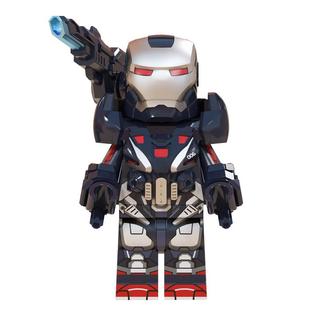 复仇者联盟漫威钢铁侠MK85战争机器灭霸小人仔蝙蝠侠拼装积木玩具