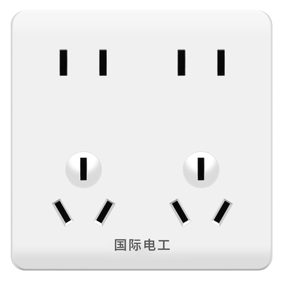 插座86型多孔明装开关面板