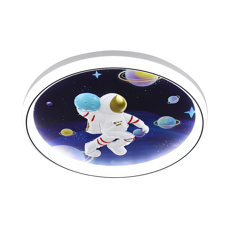 儿童房间灯男孩女孩创意卡通太空宇航员星球灯LED护眼卧室吸顶灯