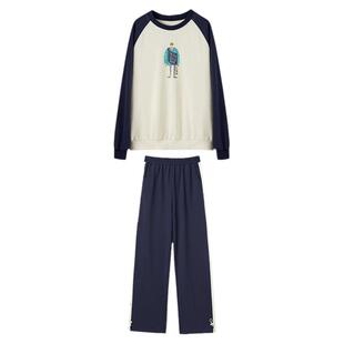 学生春装套装初中少女运动卫衣休闲裤2026年春季新款时尚两件套