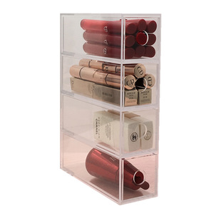 包邮亚克力化妆品收纳盒4层小件桌面收纳眼睛收纳杂物盒抽屉式