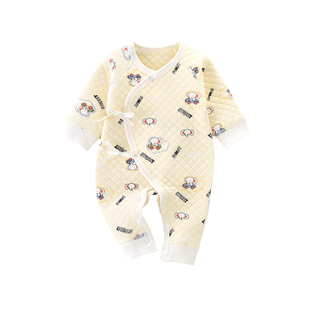 新生早产儿婴儿衣服小码连体衣秋冬保暖4双胞胎宝宝5斤48cm低体重