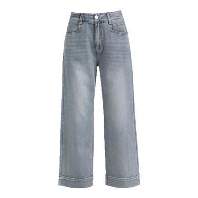 忆霏天丝牛仔直筒阔腿裤女2026