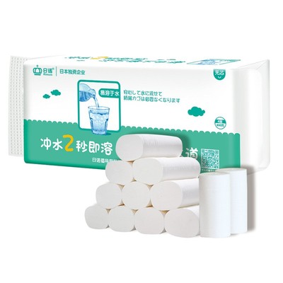 日诺水溶性卫生纸实心卷