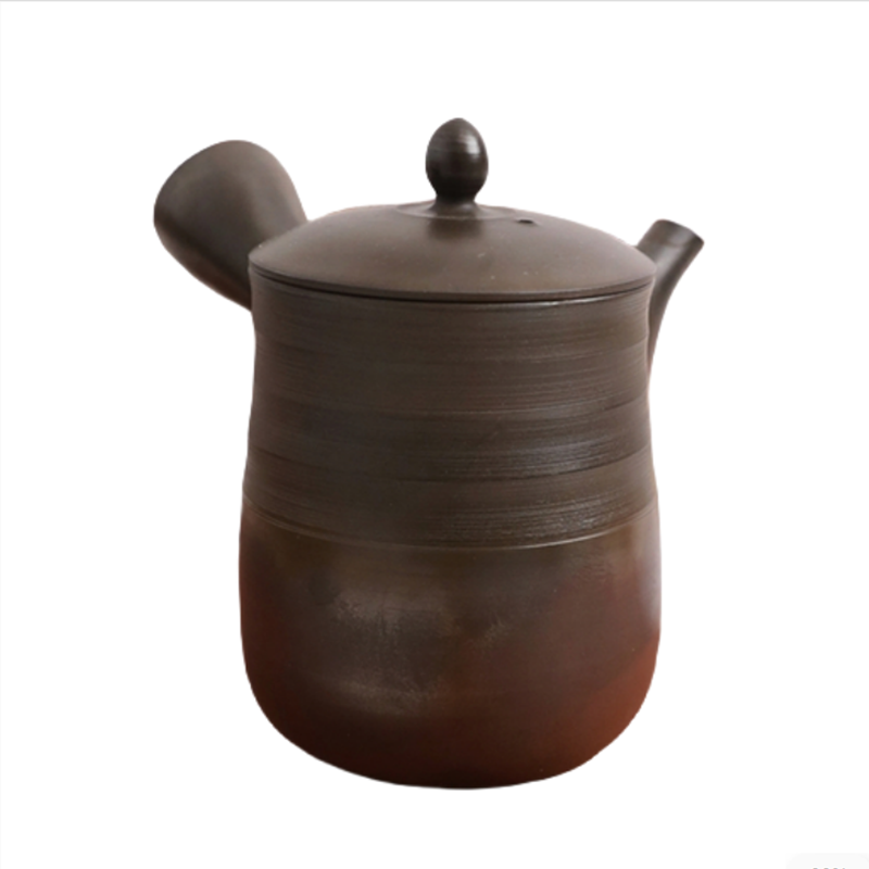 日本常滑烧急须 玉光 朱泥 赤椿 260ml 纯手工日式紫砂侧把陶茶壶
