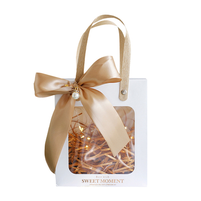 圣诞伴手礼手提礼品袋子高级感生日透明结婚小号礼物包装喜糖盒空