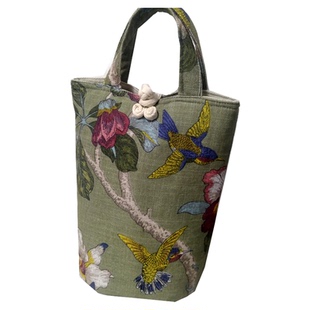 双杯套子加厚保护杯子袋雨伞杯子收纳袋妈妈袋子高档面料手工编织