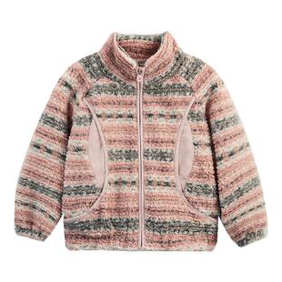 【秀场同款】ask儿童外套2026秋冬新款女童羊羔毛立领保暖上衣