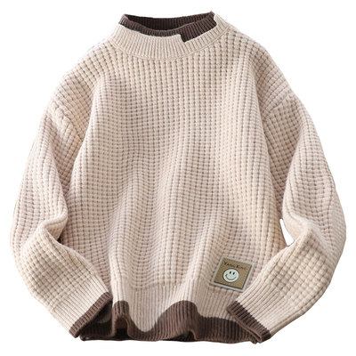 毛衣男童洋气休闲冬季菠萝针百搭