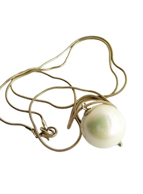 百搭毛衣链合金蛇骨链女仿珍珠