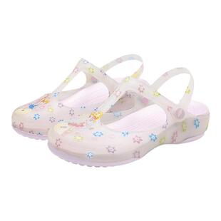 儿童拖鞋夏女童外出可爱公主防滑大童海边包头凉鞋沙滩果冻洞洞鞋