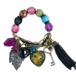 欧美外贸饰品vintage复古做旧款仿珍珠链条卡梅奥百搭手链手镯女