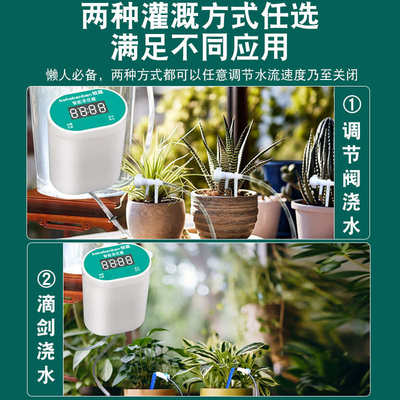 自动浇水器懒人浇花神器家用水泵花盆绿植定时滴水器智能滴灌系统