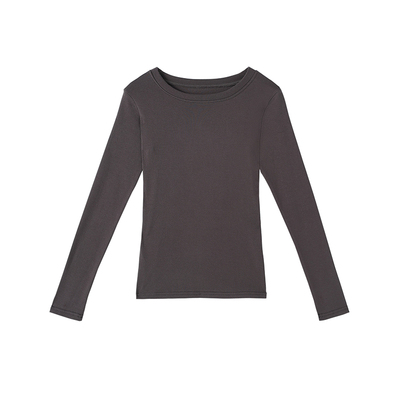 纯棉加厚磨毛长袖打底衫女秋冬季