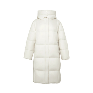 AIMISS爱美斯90鸭绒长款连帽羽绒服小个子保暖高充绒量羽绒服女