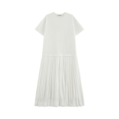 长绒棉轻盈感短袖连衣裙