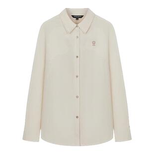 TeenieWeenie小熊女装衬衫2025秋季新款优雅时尚休闲舒适长袖衬衣