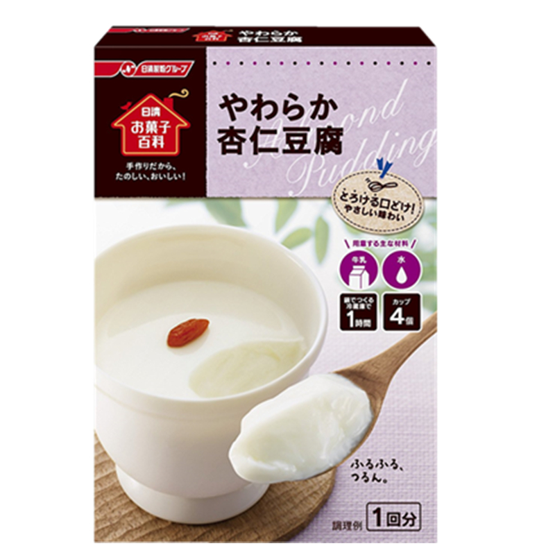 现货日清杏仁味豆腐粉日本进口焦糖布丁果冻烘焙杏仁豆腐DIY甜品