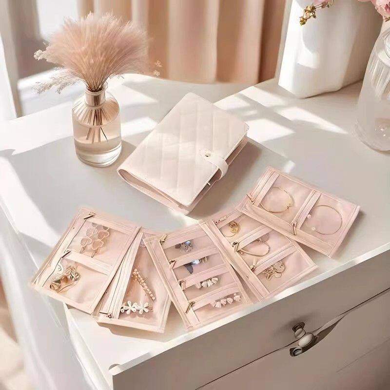 可拆卸便携旅行首饰收纳册包本防氧化黄金手饰收纳书礼物收纳本