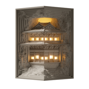 新中式嵌入式石膏壁灯转角墙角走廊感应灯中国风内嵌预埋壁龛灯