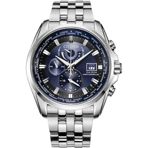 Citizen西铁城光动能商务多局电波钢带男士腕表AT9031-52L