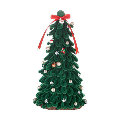 2025新款圣诞树 高级创意DIY手工扭扭棒圣诞节装饰桌面摆件材料包