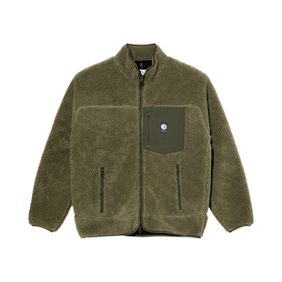 Polar Skate Co Kiki Jacket冬季加绒拼色男女厚仿羊羔绒夹克外套