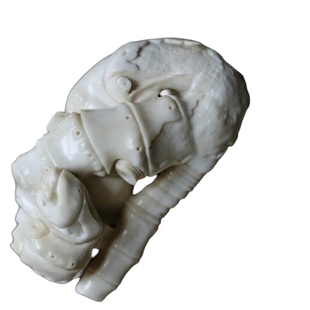 鹿角雕刻竹节手把件男女士随身物件汽车挂饰包包挂件文玩收藏摆件