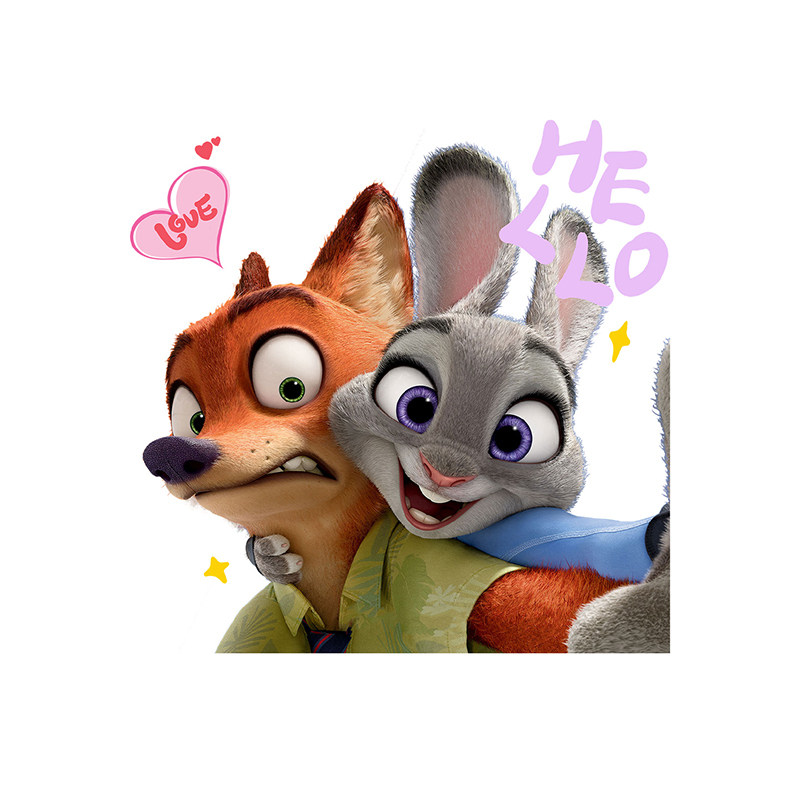 疯狂动物城玻璃贴正在营业贴纸欢迎光临饭店美容院橱窗装饰静电贴