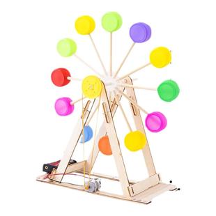 科创手工作品材包小制作小学生自制摩天轮废物利用手工环保一等奖