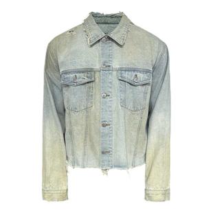 JCAESAR DENIMS JACKET 刀割破坏泥染牛仔夹克 水洗做旧 短宽版型