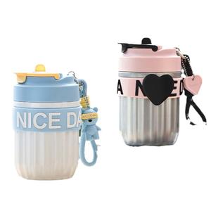 日本泰福高双饮保温杯保冷便携式咖啡杯陶瓷内胆大容量吸管杯子