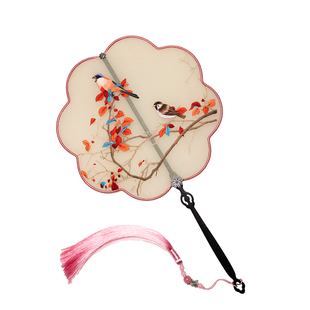 苏绣双面绣团扇手工刺绣中国风复古国潮扇子非遗工艺品创意伴手礼