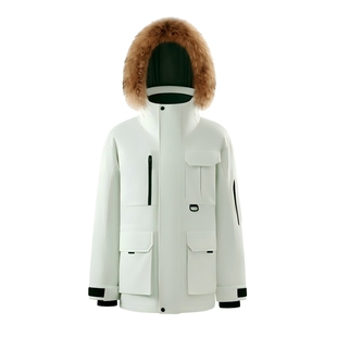 网易严选中国大鹅羽绒服女工装风貉子毛领外套户外防水保暖鹅绒服