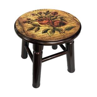 美式乡村 田园凳子 欧式凳子实木矮凳小圆凳小板凳家用凳多款可选