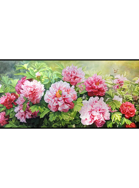 花开富贵牡丹花客厅装饰画轻奢高级感沙发背景墙挂画2026新款壁画