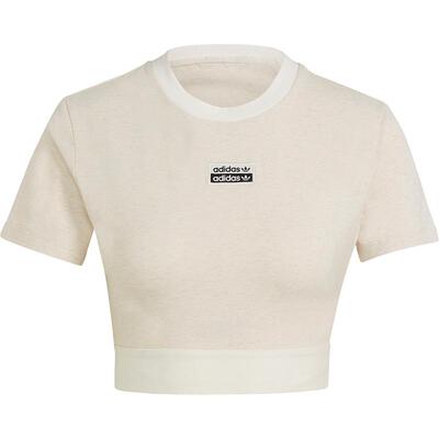 Adidas/阿迪达斯正品当季新款女子短款露脐圆领短袖运动T恤GN4324