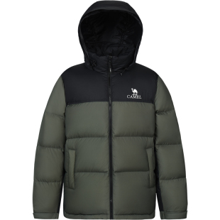 骆驼男装羽绒服男冬季2024新款加厚极寒保暖鹅绒户外工装派克服