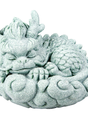 逗兽记青砂石麒麟线香香座摆件