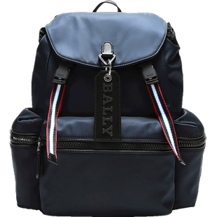 【自营】Bally/巴利男士织物双肩包电脑包 CREW SM T尼龙时尚休闲