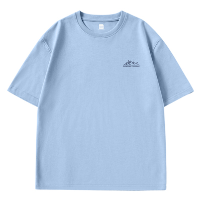 GV真维斯冰川蓝纯棉短袖t恤男款夏季男士宽松大码冰丝速干半袖B