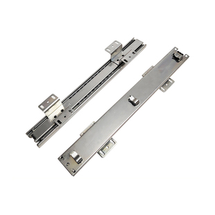 包邮橱柜拉篮轨道加厚滑道抽屉侧装导轨碗柜可调三节厨房碗篮滑轨