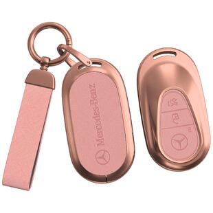 奔驰e300l钥匙套E级C级c260l/c200l/a200l/glc300lgla200金属壳扣