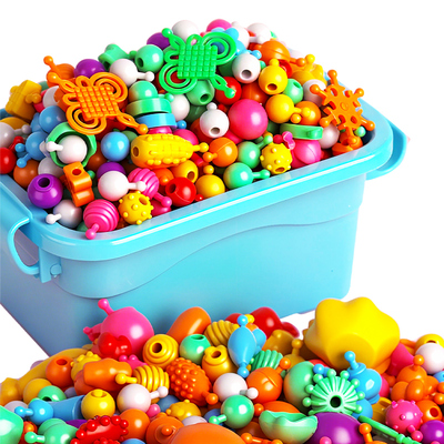 儿童百变波普串珠益智玩具3到6岁手工diy材料包项链手链女孩礼物