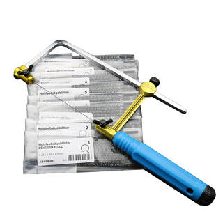 德国进口企鹅牌迷你线锯条曲线钢丝 企鸿牌木工拉花U型小锯弓锯架