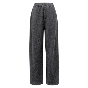 醋酸弯刀裤女秋冬2025新款加绒加厚香蕉裤显瘦休闲直筒窄版阔腿裤