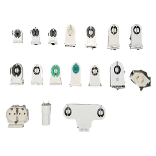 日光灯灯座灯脚T5T8格栅灯支架灯灯脚老式旋转灯脚G13LED固定配件