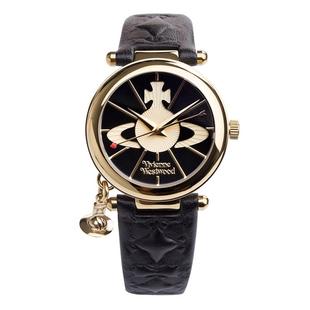 【自营】viviennewestwood西太后手表黑色土星女士腕表时尚女表